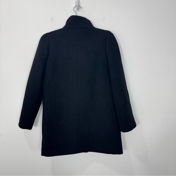 J.Crew Black Wool Pea Coat Women’s 2P Petite GUC - Picture 3 of 10